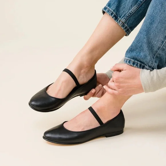NIB NWT Nisolo Bea Mary Jane Flat - Picture 2 of 8